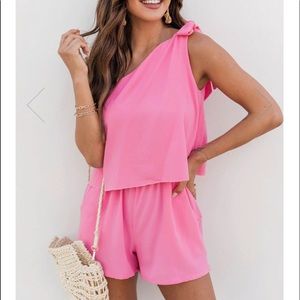 Pink Lily Romper